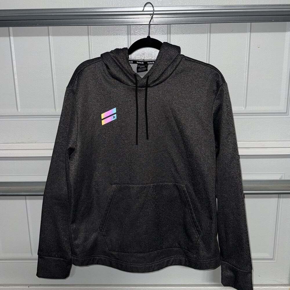 Hurley Performance Essential Grey Pullover Hoodie… - image 1